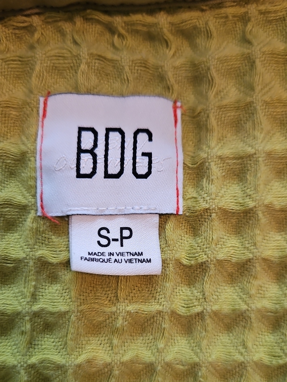 BDG Stanley Waffle Knit Shacket Lime Green Oversized, S, Flawed, Distressing - Picture 11 of 14